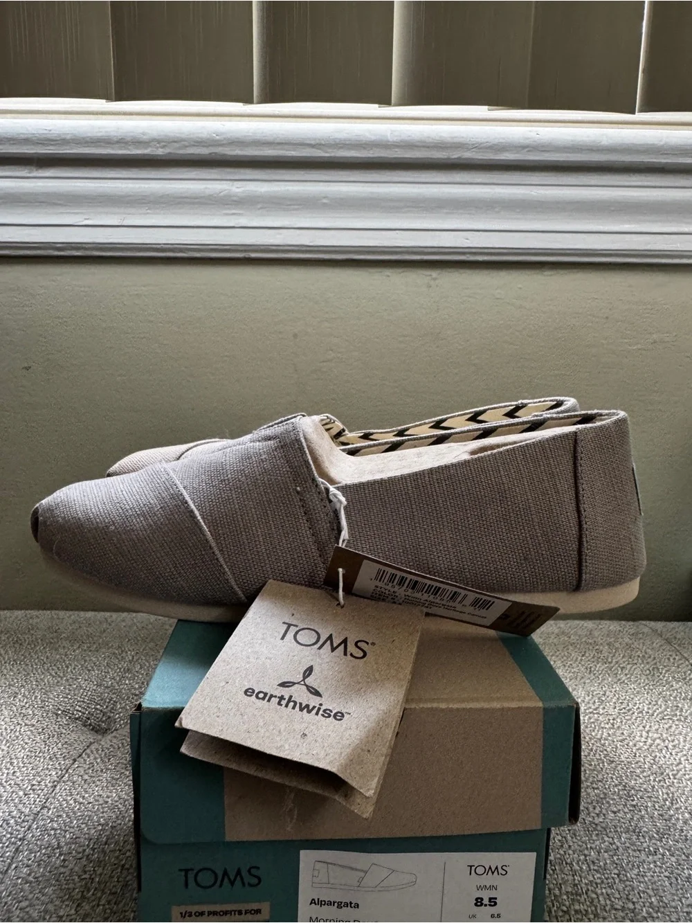 New Toms Women's Espadrilles in Gray Canvas